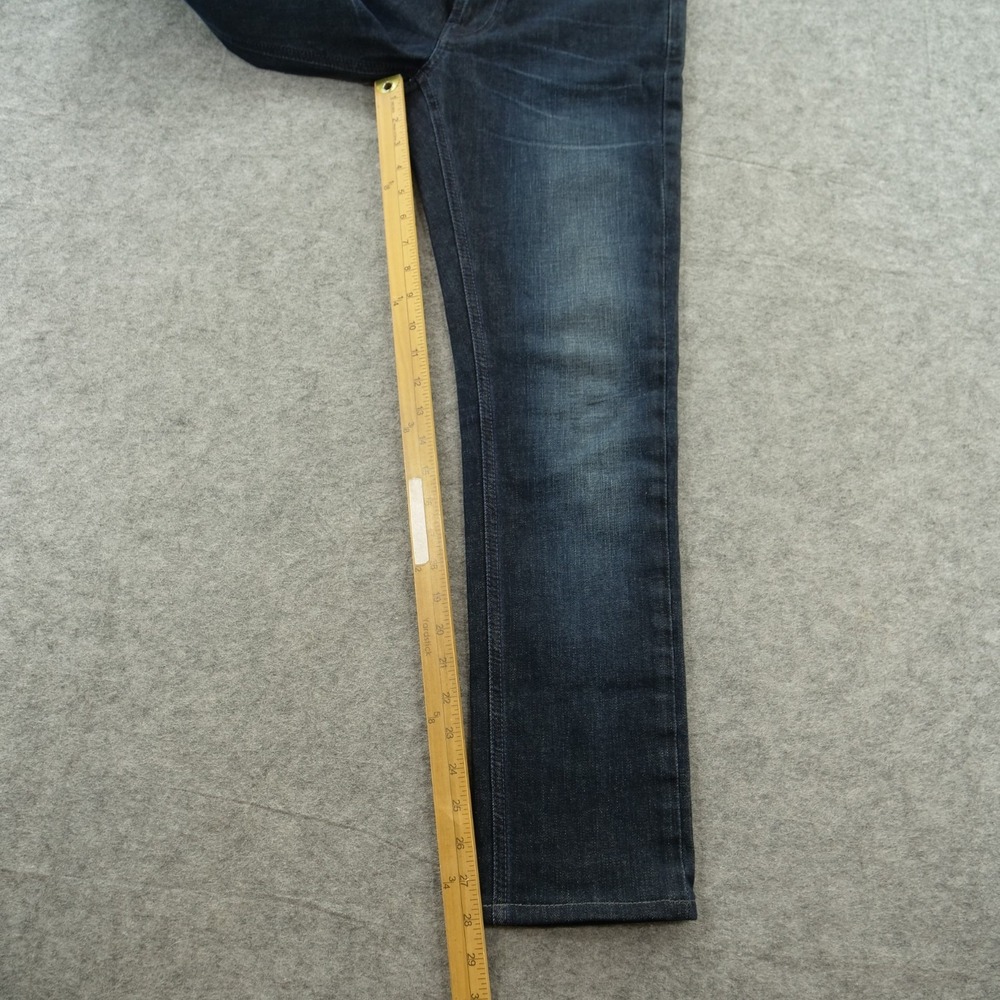 Nudie Jeans Mens 28 Blue Lean Dean Slim Straight Leg Mid Rise Organic - Picture 11 of 12